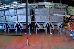 The modular design of Vanmark's Bulk Storage Bin System allows for sharing of interior walls to save floor space.