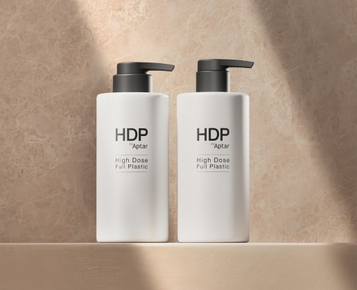 Aptar Beauty Hdp All Plastic High Dose Dispensing Pump Editorial On Shelf