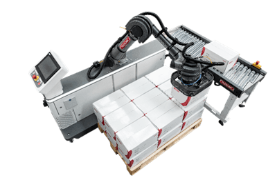 With its flexible, space-saving design, RC12 seamlessly integrates into production environments to improve end-of-line palletizing and enhance efficiency.
