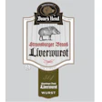 Boar's Head Strassburger Liverwurst label with vintage wild boar illustration
