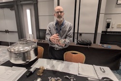 Chris Horton, AMS Systems Specialist for DeLaval, explains dairy equipment used for cow-milking processes.