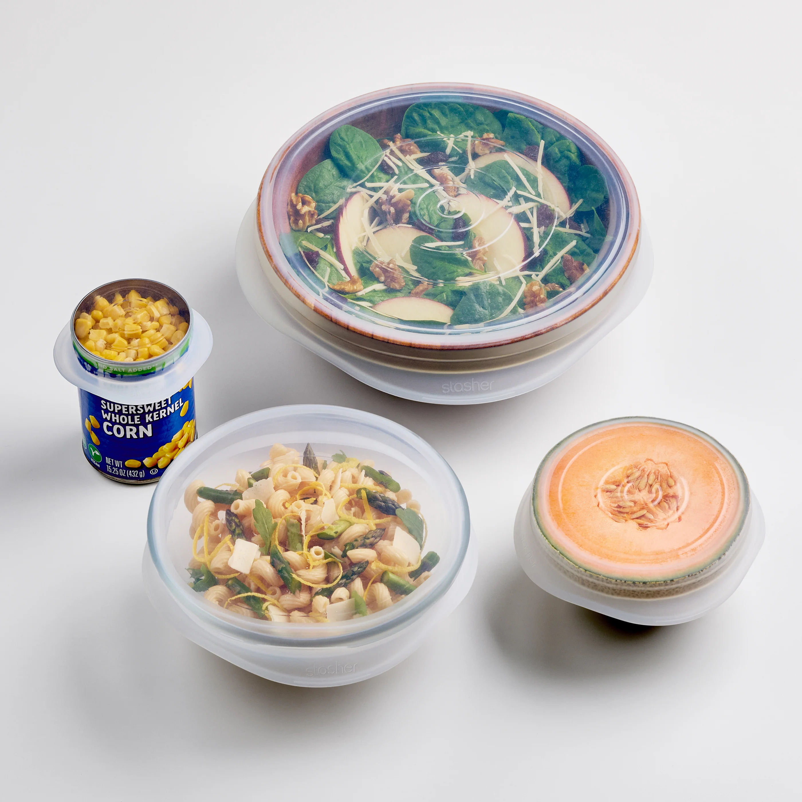 The lids stretch between 33% and 60% of their resting size without tearing and return to their original shape after use.