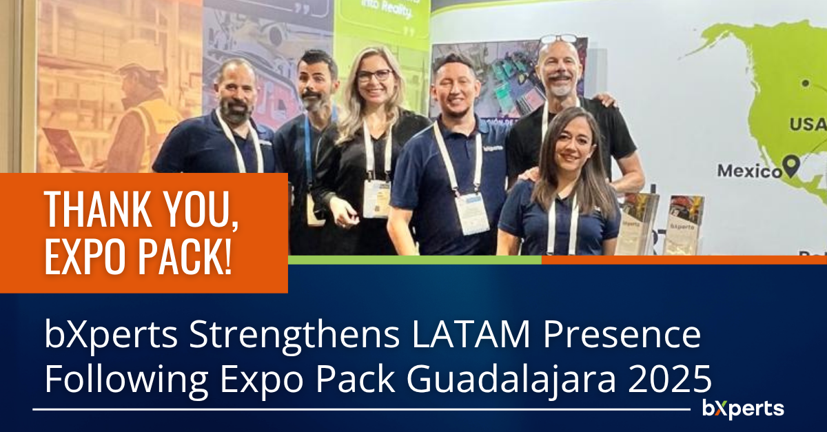 bXperts team at Expo Pack Guadalajara 2025 conference in Mexico