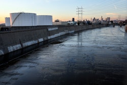 The above image shows the Los Angeles River flowing through Vernon, Calif., not far from the site of the tragic burrito factory incident.