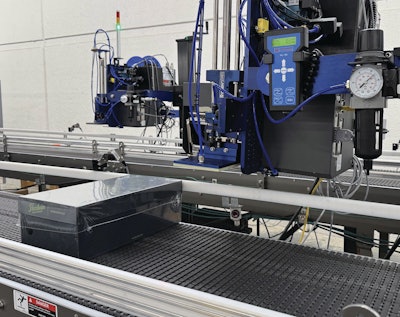 Seen here in the foreground is one of the four new print-and-apply labelers Weyco installed, and visible in the background is another.