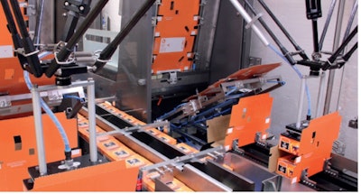 Bradman Lake's WR6X Wrap-around Case Packer—dual ‘back to back’ pick and place robots.