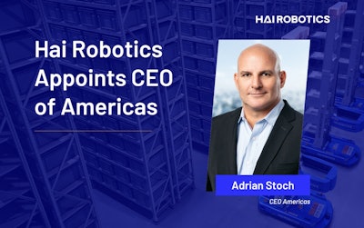 Hai Robotics appoints Adrian Stoch as CEO Americas
