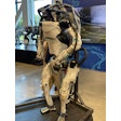 This is an early version of Boston Dynamics' Atlas robot that uses hydraulics (and continues to leak fluid). While we saw the updated version that is all electric and only for research, we were not allowed to photograph it.