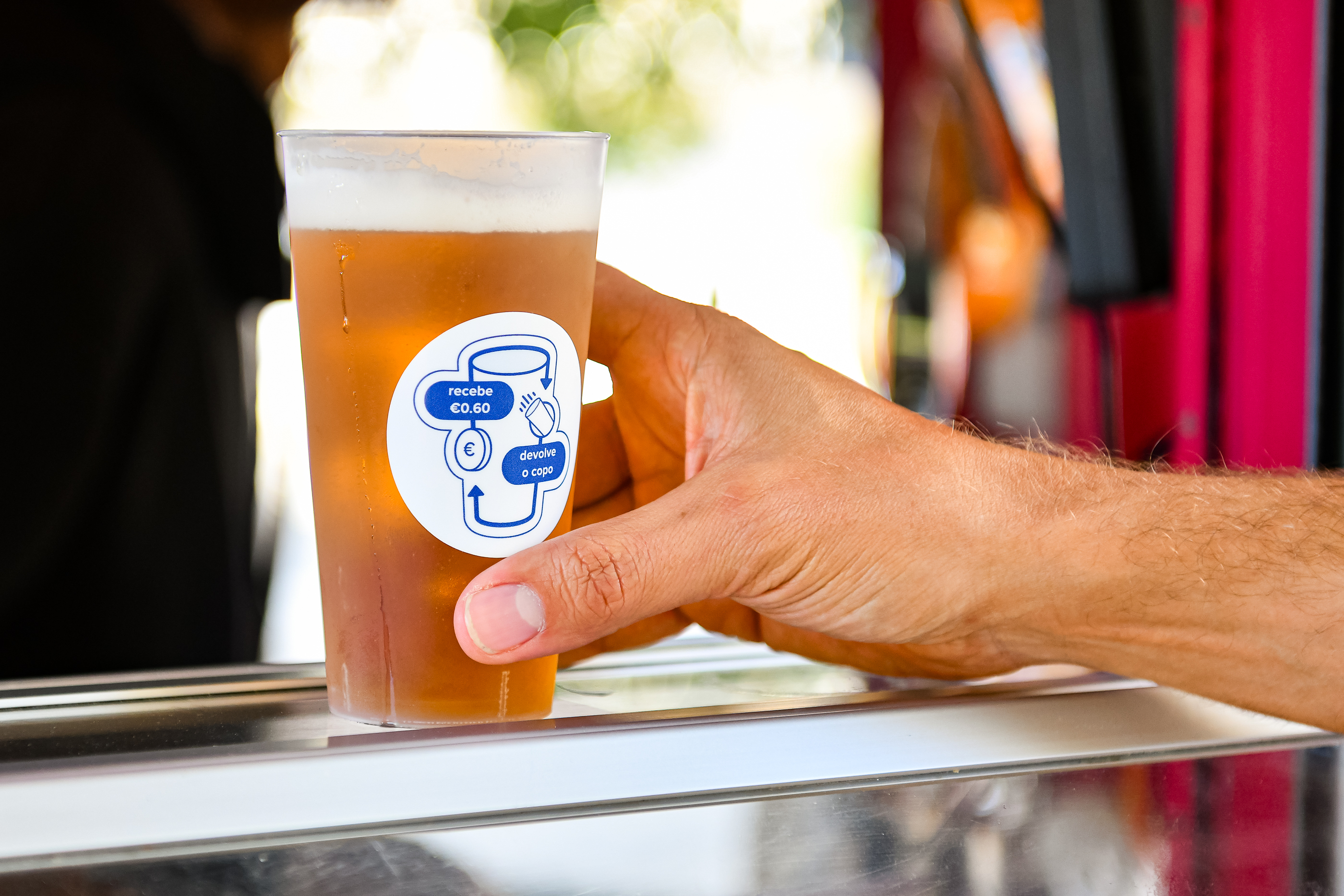 Consumers pay a &euro;0.60 deposit when they receive a drink poured in the reusable cups, which is refunded when they return the cup.