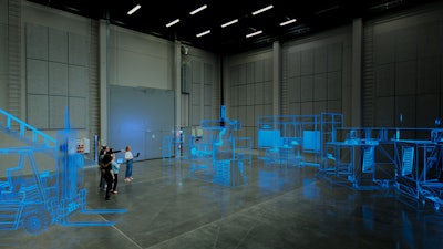 The digital twin technology is used to virtually design and validate real-world processes.