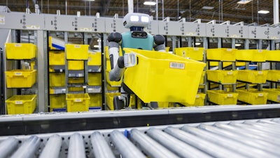 Amazon announced in 2023 it would begin testing the Digit humanoid robot, beginning with the repetitive task of tote recycling.
