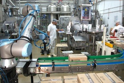 Griffith Foods’ robotic cell operates with two synchronized production lines capable of handling diverse SKUs reliably and efficiently.