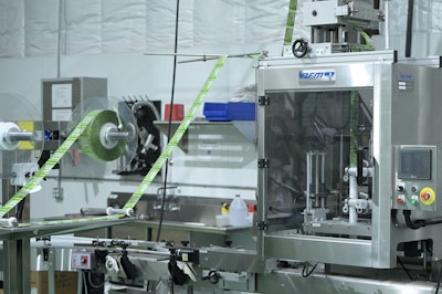 Shrink sleeve labeler applies PETG labels that are printed flexo in up to seven colors.