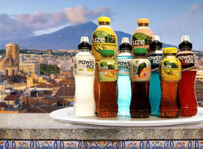 Sibeg’s Sicily-produced beverage portfolio, including teas and sports drinks supported by the new aseptic PET capability.