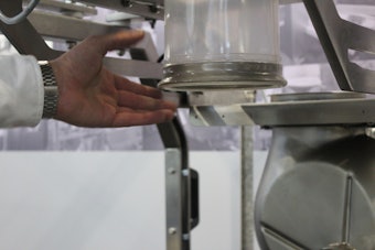 A roll-out valve reject system on Fortress gravity systems is much faster to sanitize.