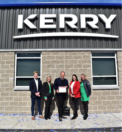Kerry upgraded its Rothschild facility in 2024, with improvements focused on enhancing food safety and employee welfare spaces. Jaeger attended the facility's reopening (right).