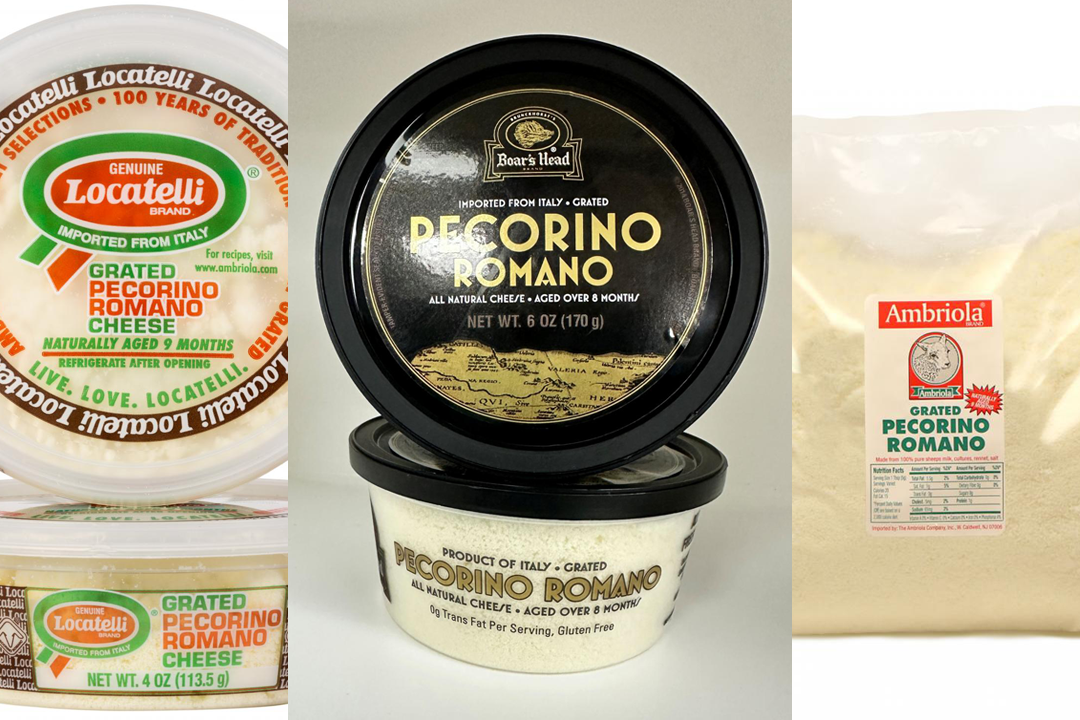 Select pecorino romano cheese products from several brands were included in the recall.
