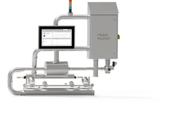 Microwave detection identifies contaminants like metal and glass, but also wood, rubber, soft and hard plastics, and pit fragments for liquid line applications.