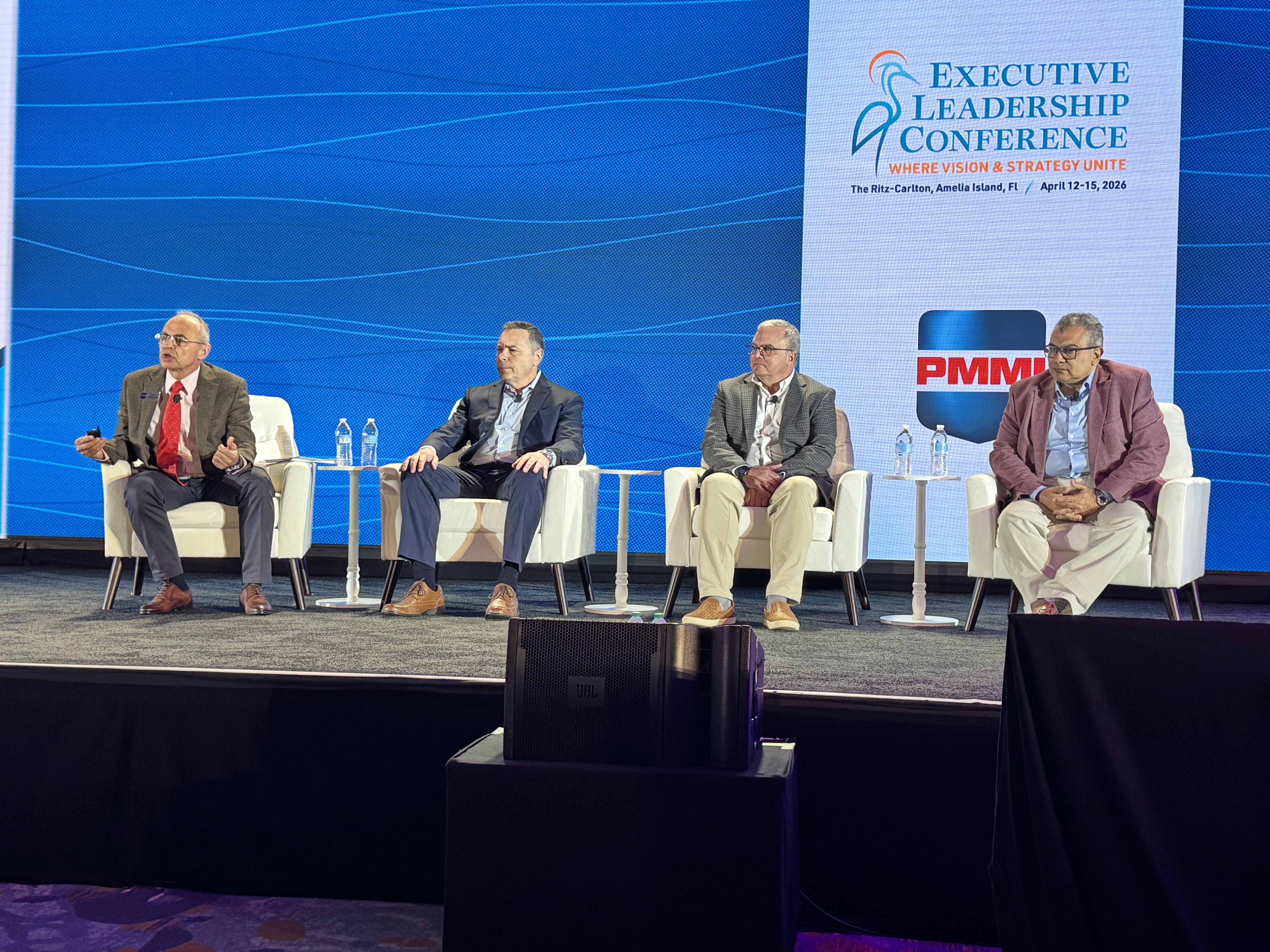 Jorge Izquierdo, PMMI, moderated an ELC discussion on how companies are operationalizing AI with Rob Cartia, ProMach; Dave Navin, Spee-Dee Packaging Machinery; and Eddy Saad, Microsoft.