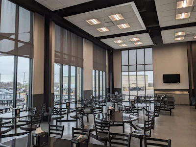 Incorporating daylight in common areas of the building was important to make the plant a more appealing place to work.
