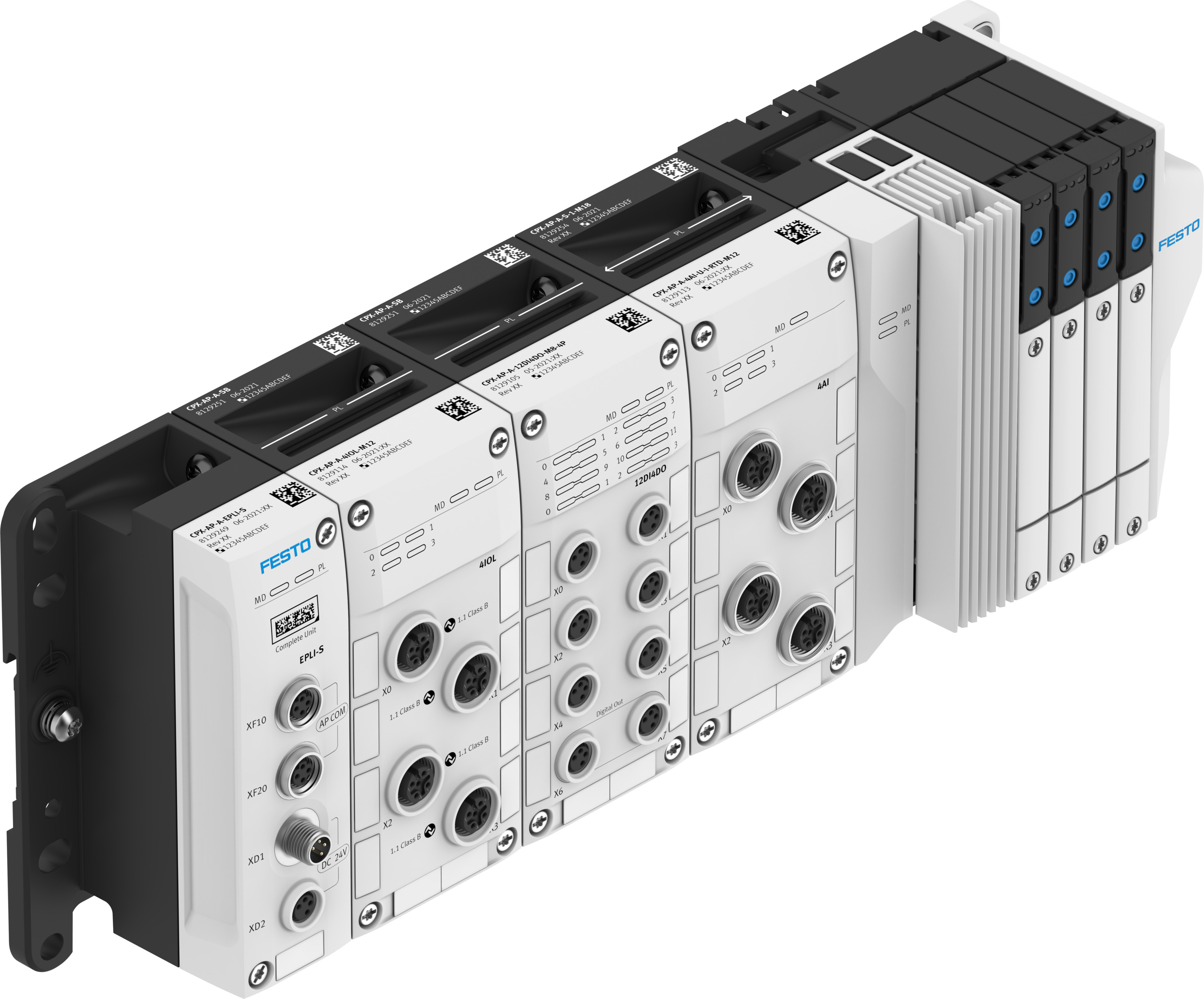 With Festo intelligent end plates, machine builders can scale remote I/O systems across independent machine sections without redesigning controls or duplicating power and networking connections.