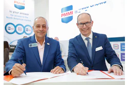 Jim Pittas (left), president and CEO of PMMI, The Association for Packaging and Processing Technologies, and Thomas Dohse, director of interpack.