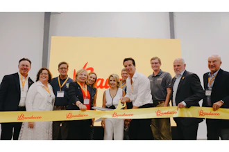 Bauducco International Business Unit CEO and Bauducco family members are joined by the Zephyrhills Mayor and state and local officials for a ribbon cutting celebrating the grand opening of Bauducco's largest U.S. manufacturing facility in Zephyrhills, Fla.