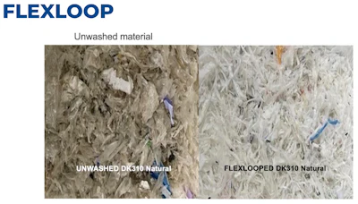 FlexLoop solvent-extraction technology is designed to remove contamination from plastic, producing cleaner recycled material from unwashed feedstock.