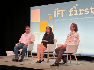 (L to R) Reza Ovissipour of Texas A&M University, Banu Sezer of Anton Paar, John Hayes of Penn State University