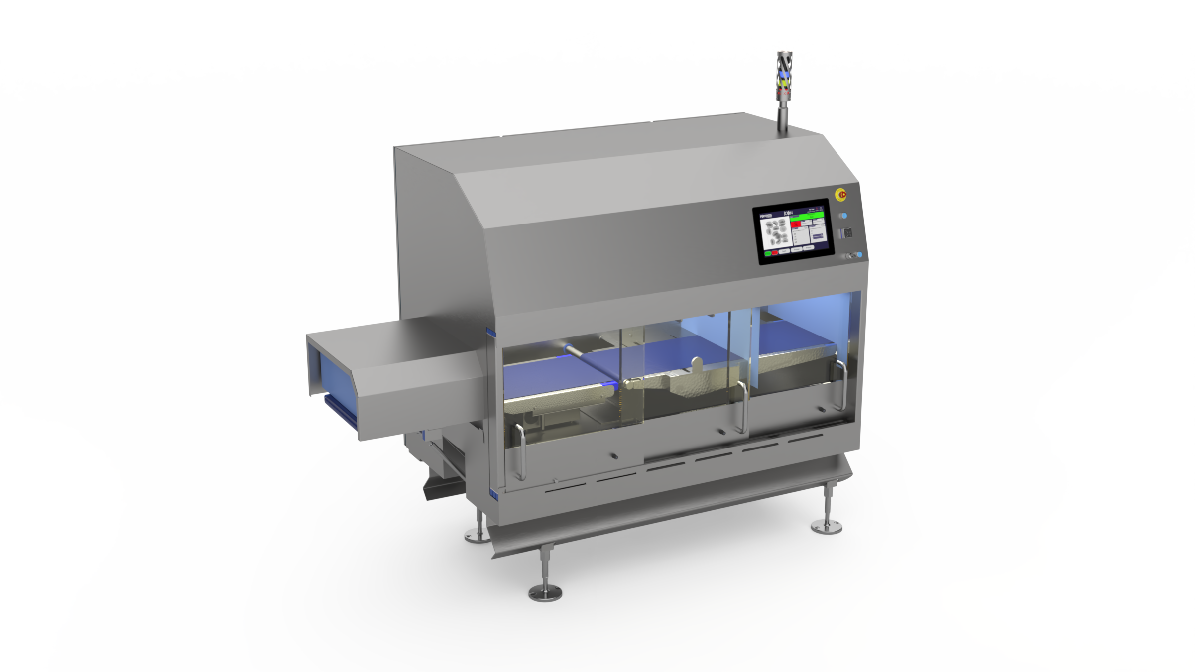 Fortress' new Icon X-ray Combination System consolidates all safety features integrating inspection and weighing within a single frame.