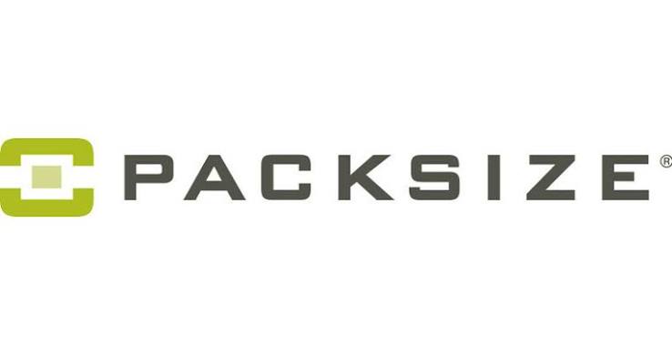 Packsize logo with green geometric symbol and dark gray text