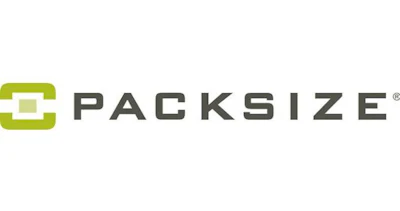 Packsize logo with green geometric symbol and dark gray text