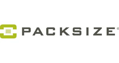 Packsize logo with green geometric symbol and dark gray text