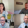 Four participants in a video conference call displayed in a grid layout on screen