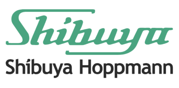 Shibuya Hoppmann logo with teal script wordmark and black sans-serif text