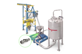 Flexicon’s new FlexEductor liquid mixing eductor system integrates with a range of Flexicon equipment, providing a streamlined, single-source solution for conveying, mixing and blending.
