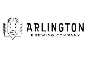 Arlington Brewing Company logo featuring a barrel icon with wheat stalks and bold black text