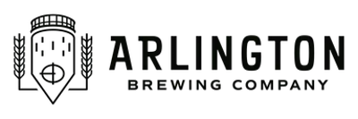 Arlington Brewing Company logo featuring a barrel icon with wheat stalks and bold black text
