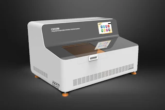 CB40M automated clinical chemistry analyzer with touchscreen interface and sample drawer