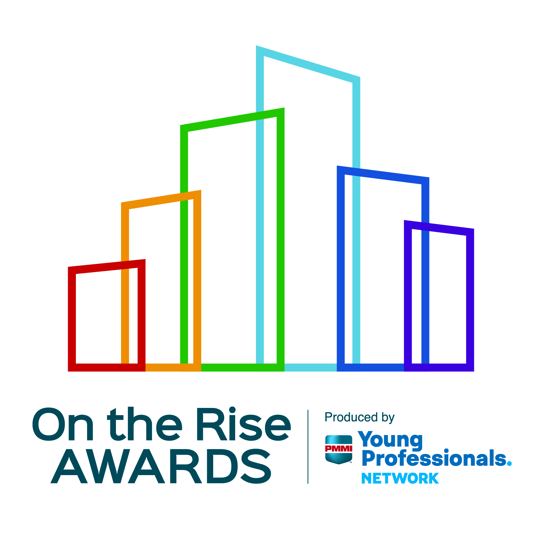 On the Rise Awards logo featuring colorful ascending buildings with text 'Produced by Young Professionals Network'
